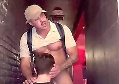 slut creampied in a bathroom