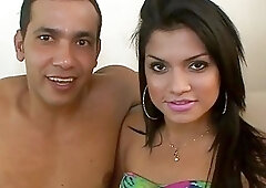 Cute shemale with small prick rides a dick with passion