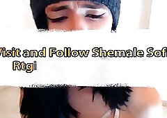 horny trans girl  latina teen teasing on webcam