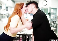 The owner of a local Laundromat is a hot redhead mother I'd like to fuck (Sophia Locke) who loses all control when this babe gets a whiff of a st