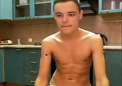 Cum in the kitchen again