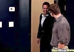 Hot gay daddy professor fucks exchange student