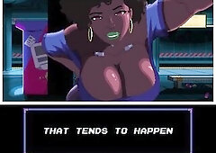 Ms Nightingale - Large melons Ebony Cyberpunk cutie