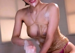 Hottest Asian big bust babe blowjob