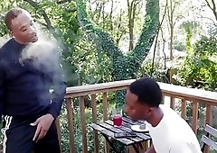 Hardcore gay threesome with buff black guys