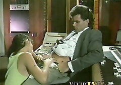 All natural retro pornstar gives titty job and bends over