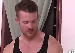 Big Tits Tgirl Foxxy hot anal sex with masseuse Jett