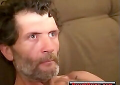 Straight Hairy daddy sucks man dick