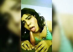 Amateur latin crossdresser disrobes and shows her jock to tempt u