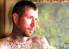 TRAILERTRASHBOYS Gorgeous Bottom Greyson Myles Barebacked By Ryan Sebastian