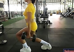 Muay Thai girlfriend fucked hard after training in the shower