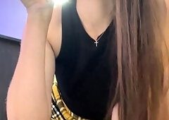 Hottest brunette solo webcam masturbation 2