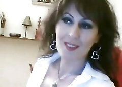 Gorgeous brunette Turkish crossdresser proudly parades her curves on webcam