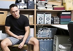 Gay guard delivers punishment by mouth and ass