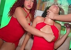 We tease her with a dildo in her ass while she's locked up in GGmansion