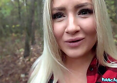 Cayla Lyons sucks massive cock and gets boned in POV