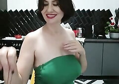 Saliva Is Trickling From the Throat Onto the Breasts