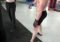 Muscular boxing hunks assfucking in the ring