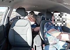 The beauty caught a taxi and started masturbating in the back seat of the car. I wonder if the driver saw it.