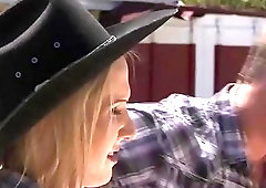 cowgirl goes takes an anal ride on a big cock