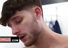 Stepdad Jon Sniffs Stepson Dex's Feet and Gets So Horny He Fucks Him Raw