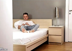 Nicolas is hairy, horny, and ready to get off