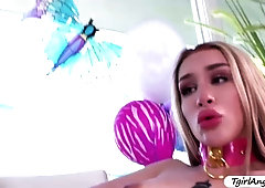 Hot and tattooed Tbabe Angelina loves pounding Daphnes pussy on bed