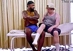 getting stretched out on felipe's massage table in rio