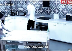 The fresh Hostel maid was working lewd on her 1st day at work, cleaning with a large smile on her glamorous face. This Babe saw a sexy hunk expecting 