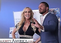 Big tit blonde MILF of a bombshell Brandi Love fucks favorite employee to celebrat