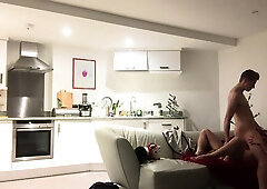 RISKY POKE ON BED WITH 8" MAN-MEAT WHILE PARENTS ASLEEP