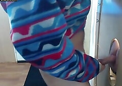 Bottom gaydaddy assfucked through gloryhole after blowjob