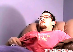 Fantastic Guy With Glasses Determines To Have Some Solo Joy