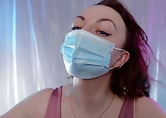 Arya Grander gives intimate medical ASMR care in surgical mask and gloves