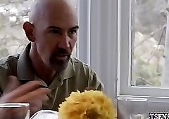 Latina busty shemale anal smashed by a horny boyfriend