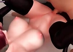 Animated nymphet taking long shaft