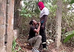 I plumbed my spouse brutha in the woods