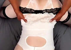 I strapped up and creampied a sissy marionette