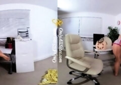 Sexy amateur blonde Russian web cam girl sucking on her toy