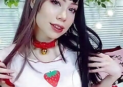 Cute Asian Chubby Teen Wild Dildo Masturbation