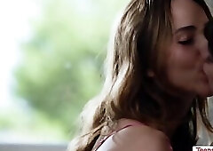 Soaked pussy gets licked and ass toyed by lesbian