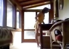 Crossdresser yelow dress