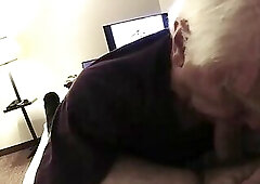 Mature Grandpa Gives Another Blowjob in Hotel to Random Hookup, Gets a Mouthful of Cum