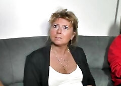 Wicked and lustful blond German cougar doxy sucks 2 corpulent weenies and gets her cunt banged hard in a sexy three-some previous to getting sprayed w