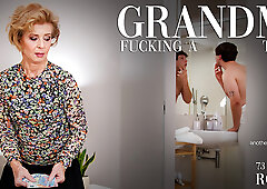 Toyboy Lenny Fucking 73 Year Old Granny Romana In His Bed And Coming All Over Her Ass
