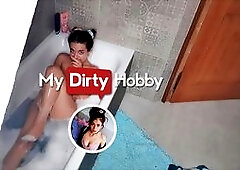 LinaWinter Is Playing With Her Pussy While Enjoying A Hot Steamy Bubbly Bath