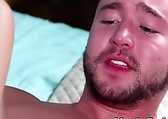 Bearded hunk assfingering bottom before anal