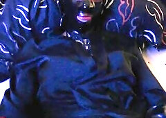 Eva Latex Homemade Sex in Bedroom very Not Fast Fetish Mask Black Gonzo Sexy mother I'd like to fuck Leather Moist Twat