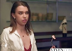 VIXEN Sexy Besties Turned Rivals Ashby Winter And Elena Vedem Compete For Hot Chefs Cock