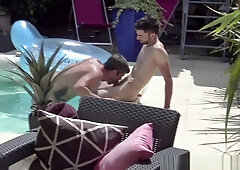 Dimiti fuked barebakc by Romatinin swimming pool - PrivateClubBigCock